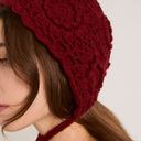 Burgundy Crochet Bonnet