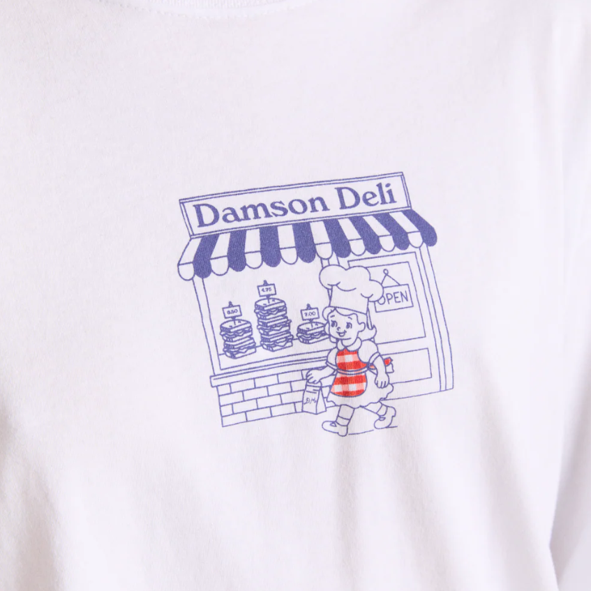 White Damson Deli Long Sleeve T-Shirt