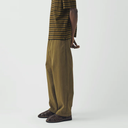 Khaki Gabriel Garment Dyed Twill Trouser