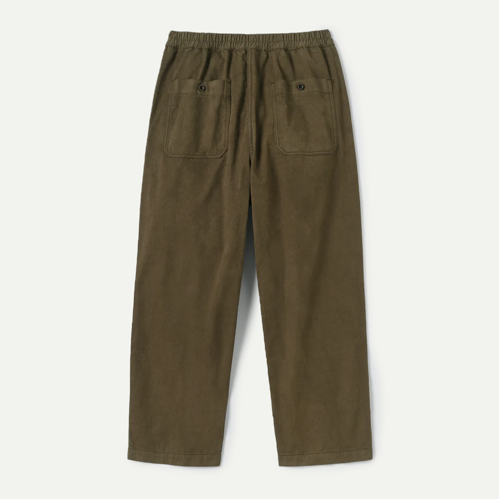 Khaki Gabriel Garment Dyed Twill Trouser