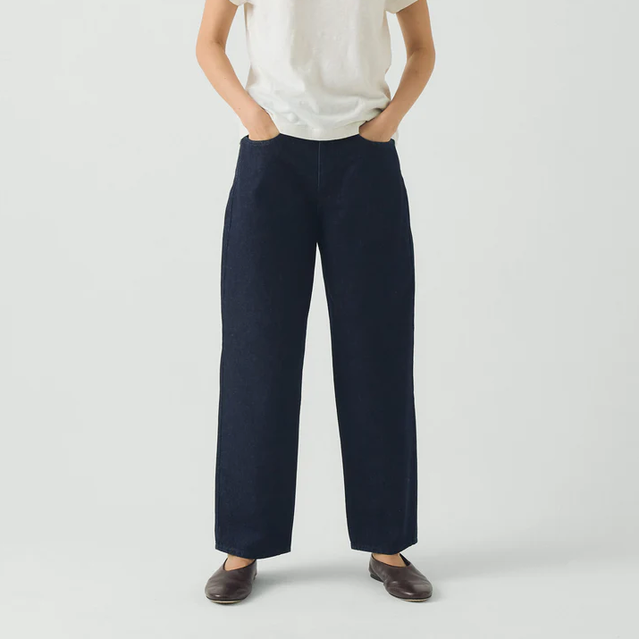 Indigo Tapered Denim Trousers