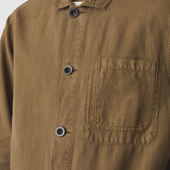 Woodland Green Arlo Garment Dyed Herringbone Jacket