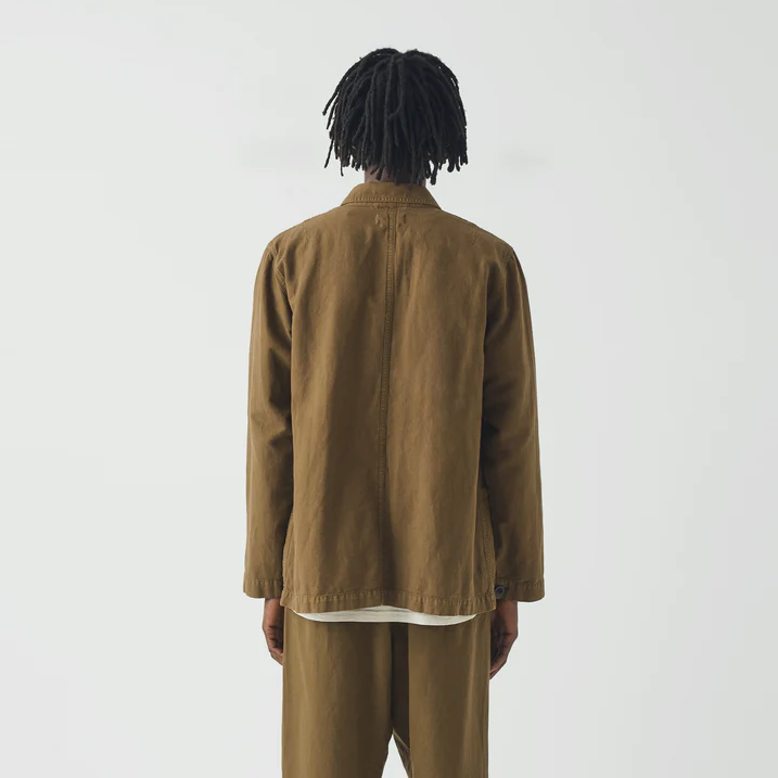 Woodland Green Arlo Garment Dyed Herringbone Jacket