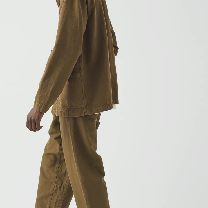 Woodland Green Arlo Garment Dyed Herringbone Jacket