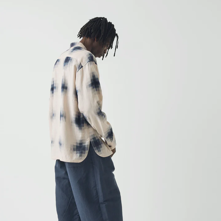 Slate/Putty Mosaic Cotton Ikat Shirt