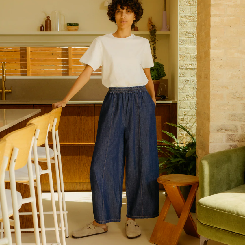 Indigo Denim Chambray Grant Trouser