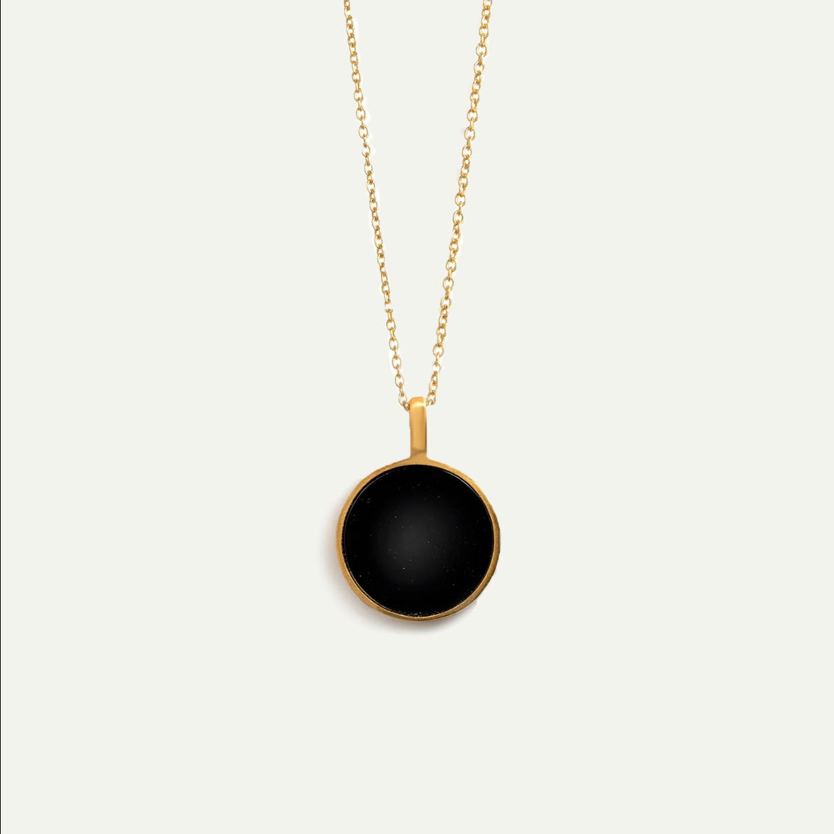 Black Onyx Porthole Necklace