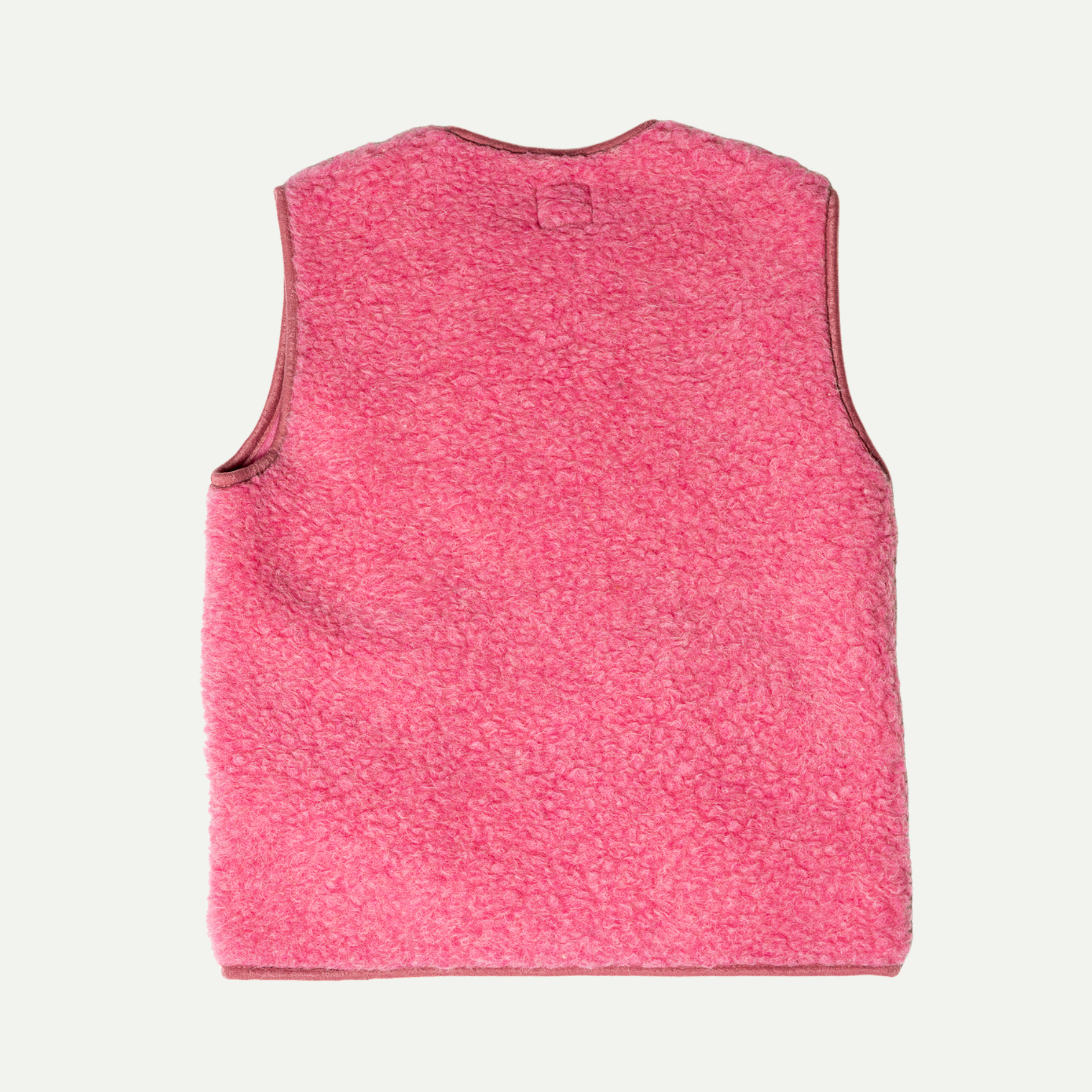 Pink Pepitko Wool Fleece Vest