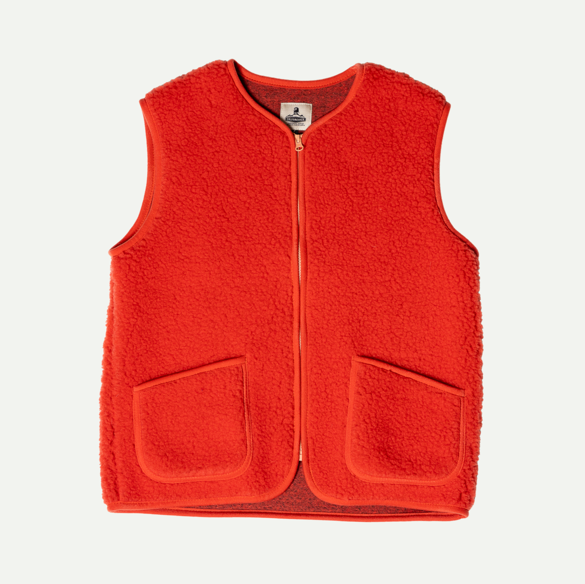 Ultralight Coral Pepitko Wool Fleece Vest