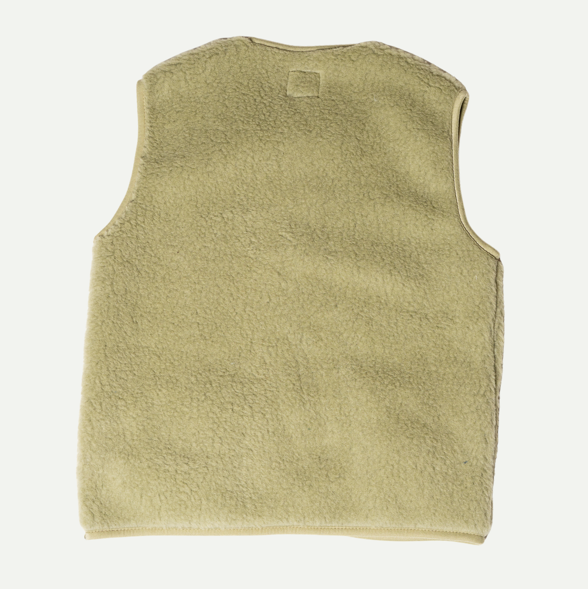 Ultralight Pistachio Pepitko Wool Fleece Vest