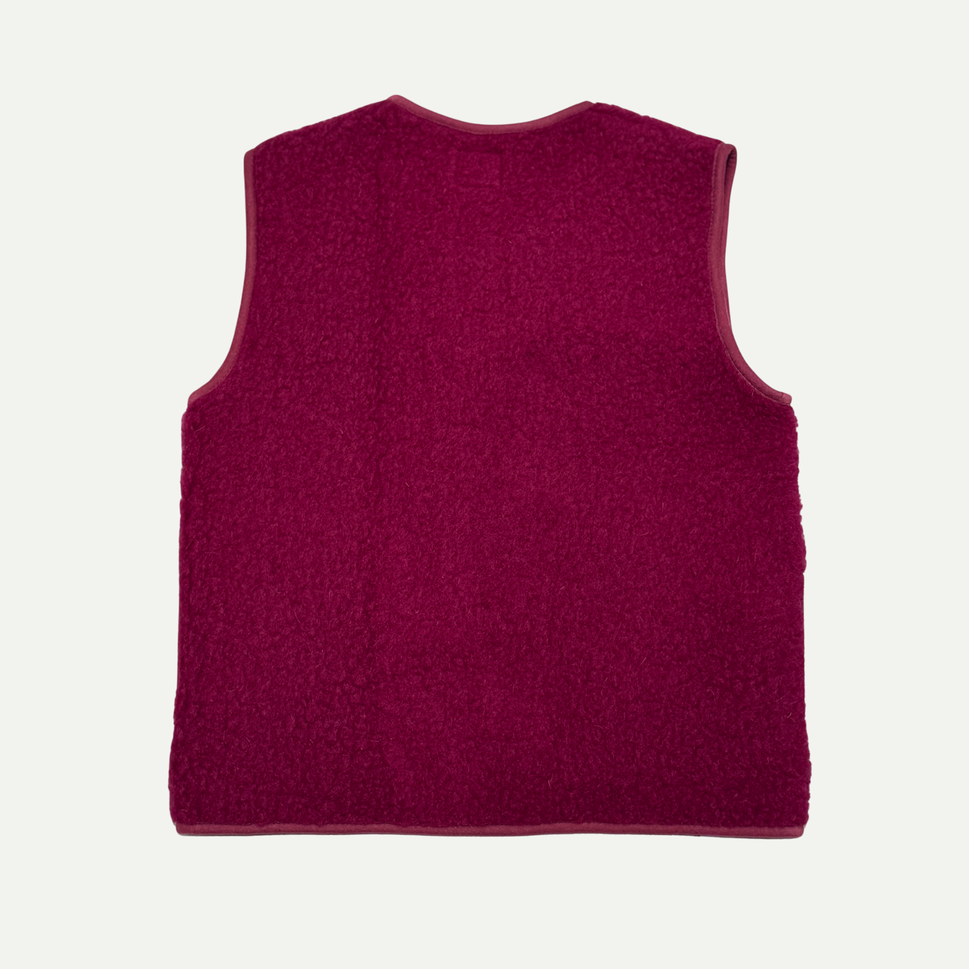 Beet Pepitko Wool Fleece Vest