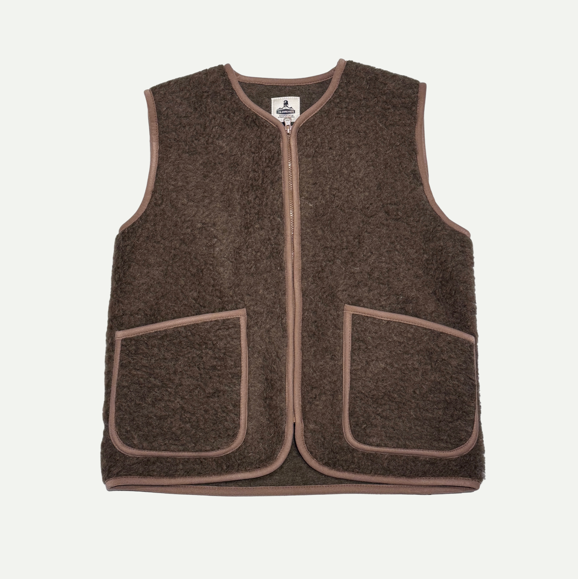 Bark Pepitko Wool Fleece Vest