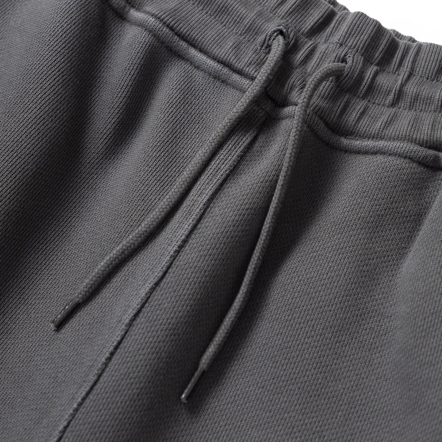 Washed Black  Loopback Crewneck Sweat Shorts