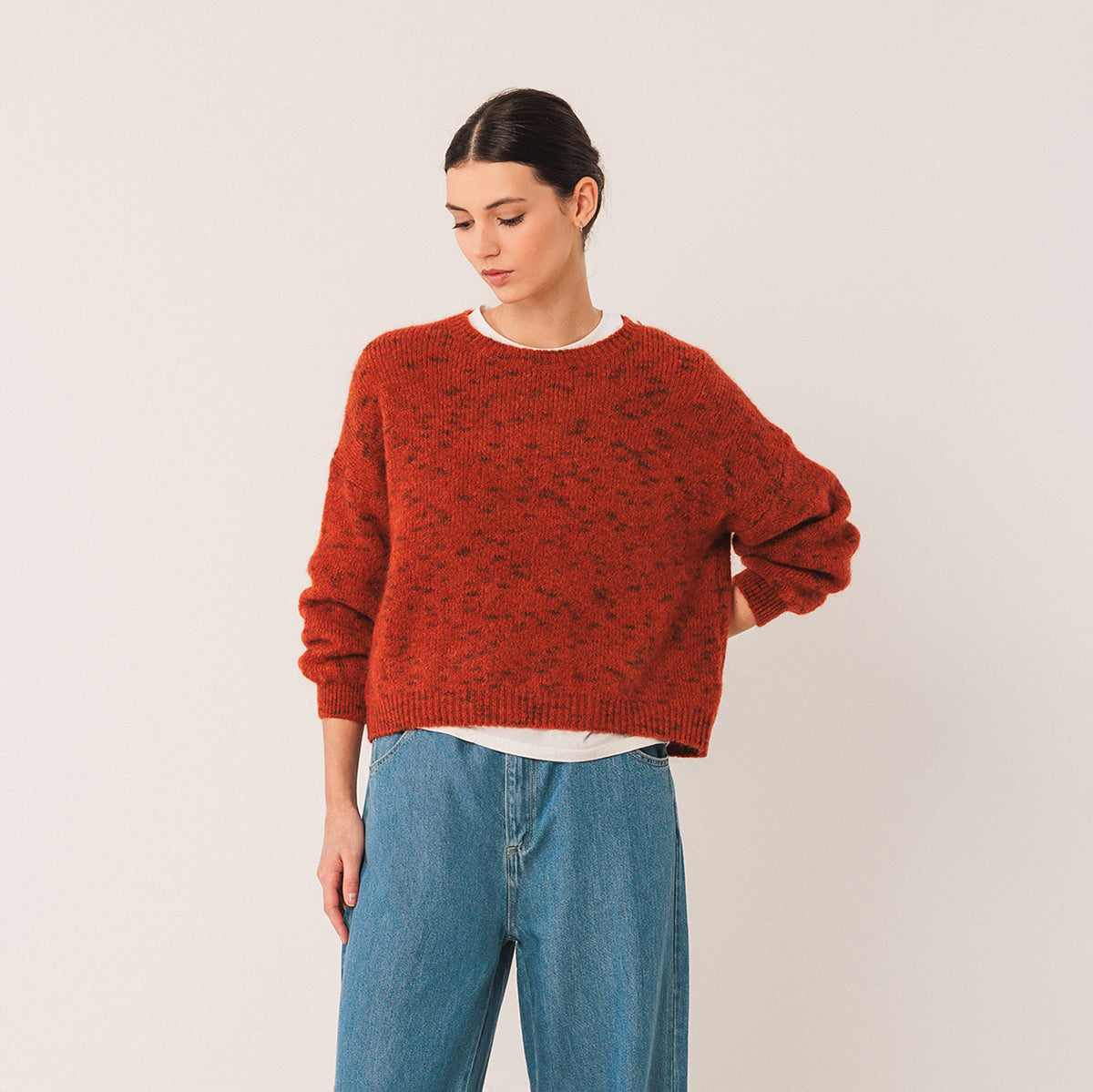 Terracota Mohair Crop Sweater