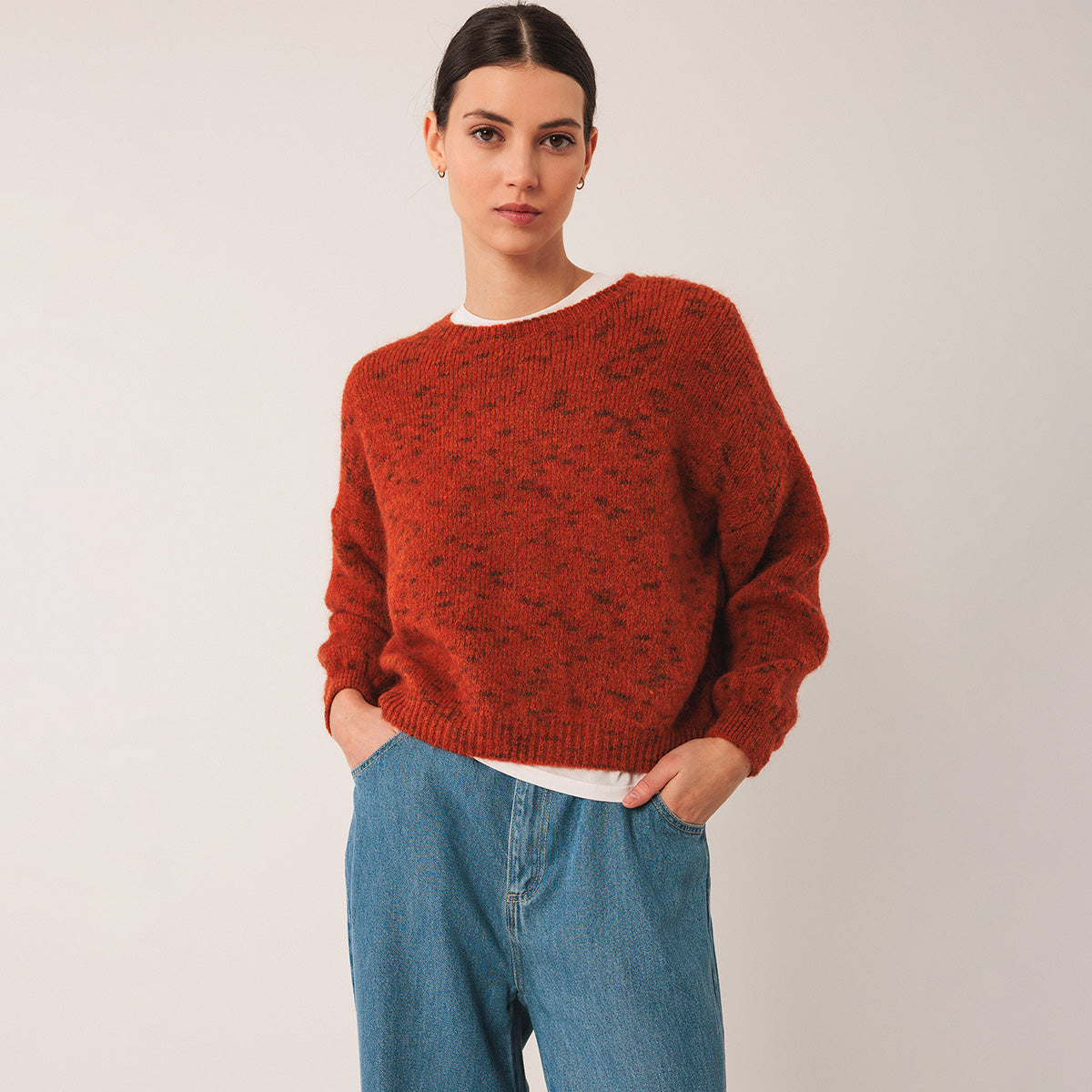 Terracota Mohair Crop Sweater