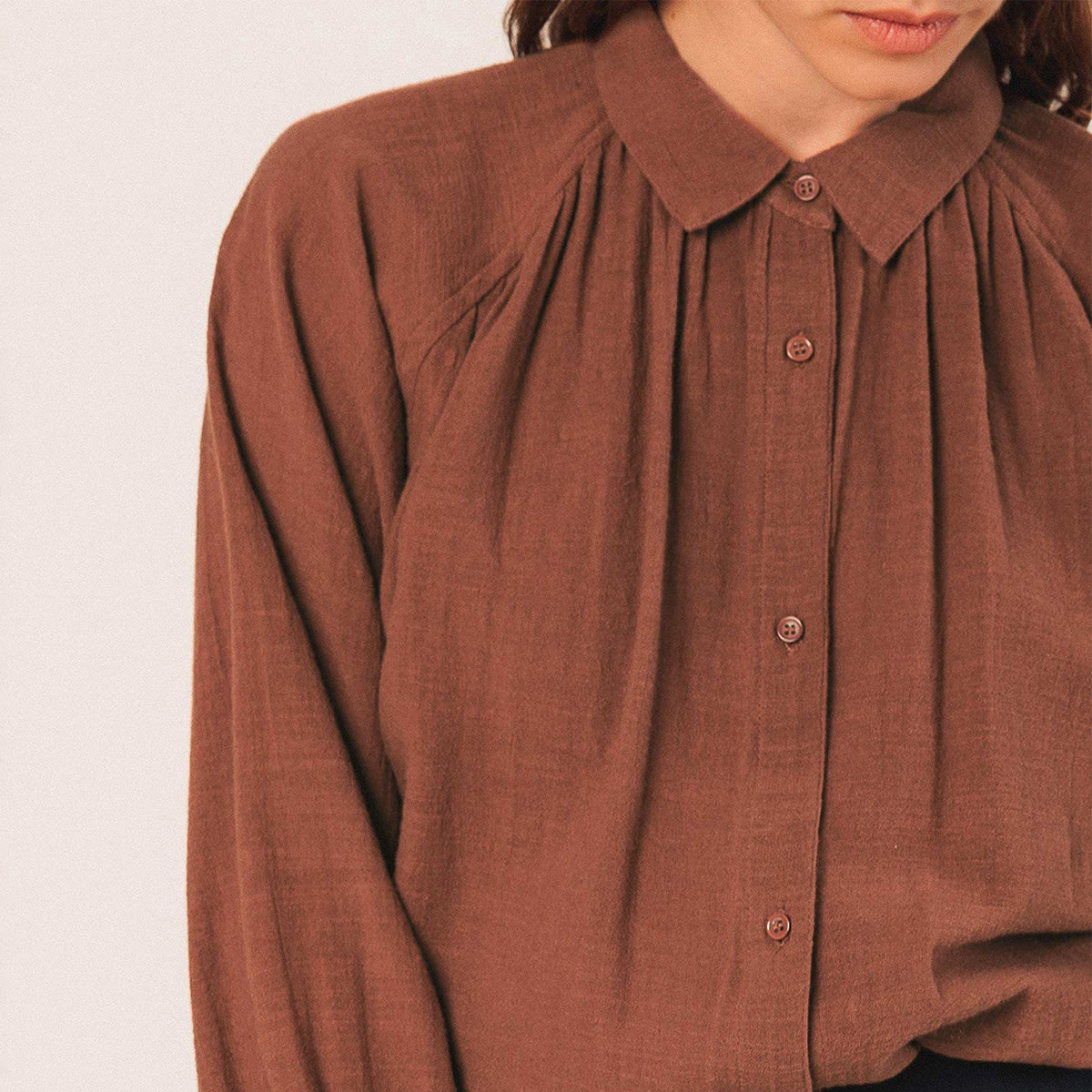 Tabaco Crepe Cotton Shirt