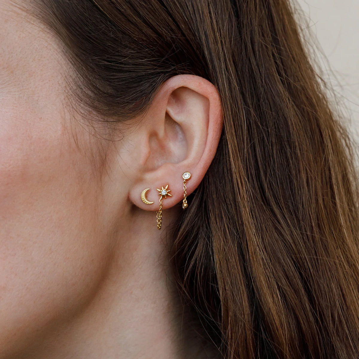 Portmoon Stud Earrings