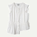 White Leighton Ruffle Blouse