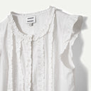 White Leighton Ruffle Blouse