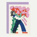 Happy Birthday Flower Bouquet' Greetings Card