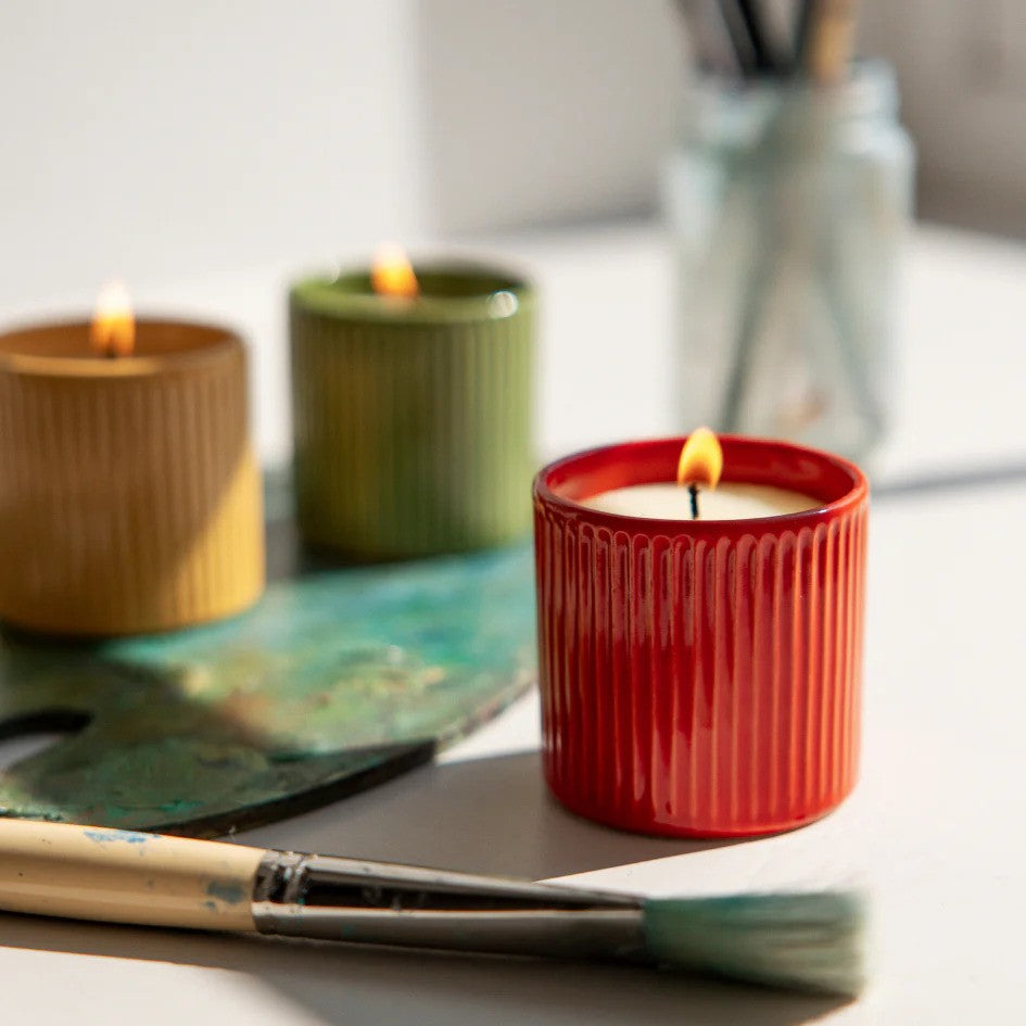 Geranium Leaf Artist Pot Candle