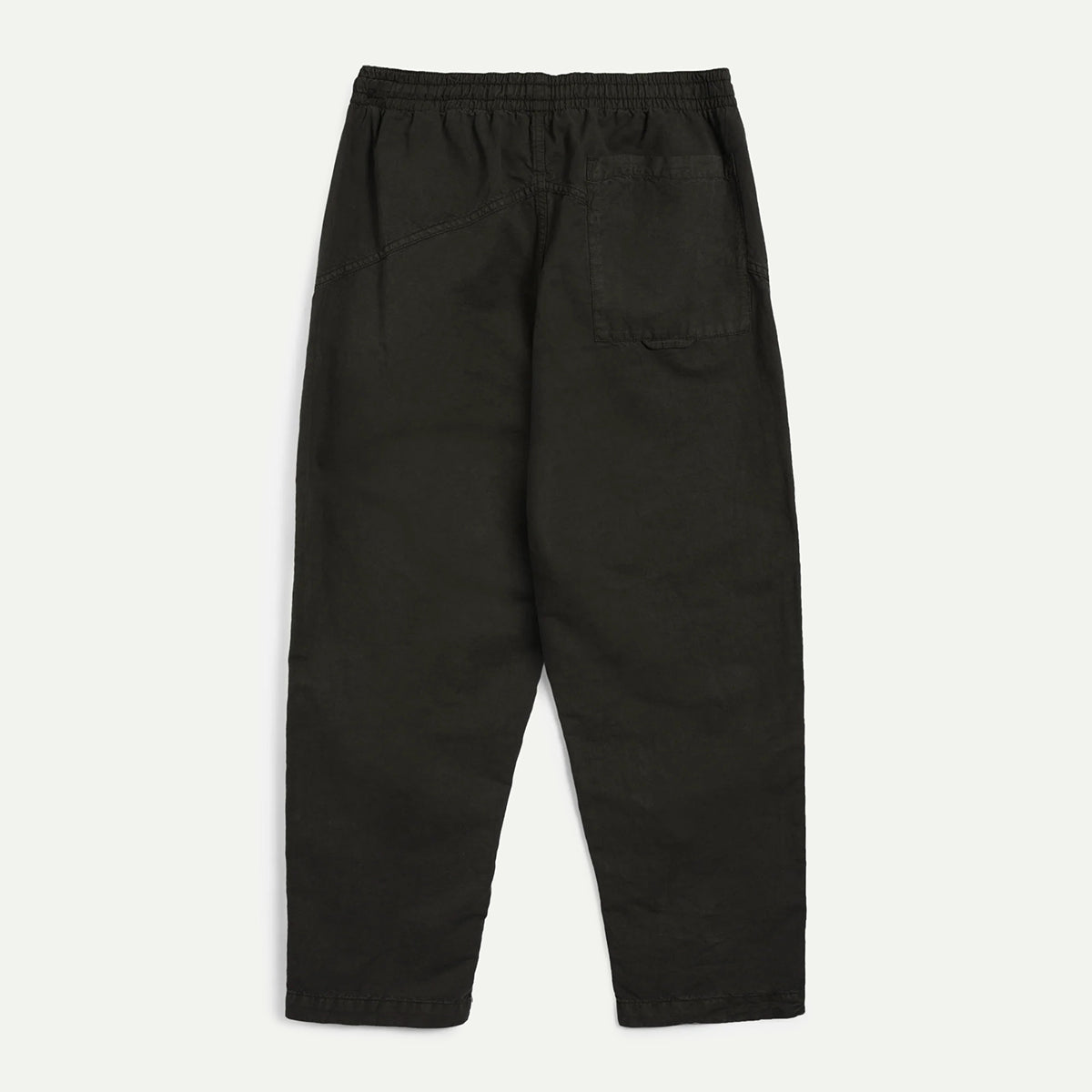 Dark Green Garment Dyed Linen Alva Skate Trouser