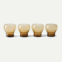 Amber 70s Glassware Bulb Glasses
