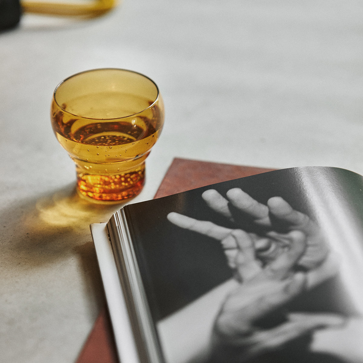 Amber 70s Glassware Bulb Glasses