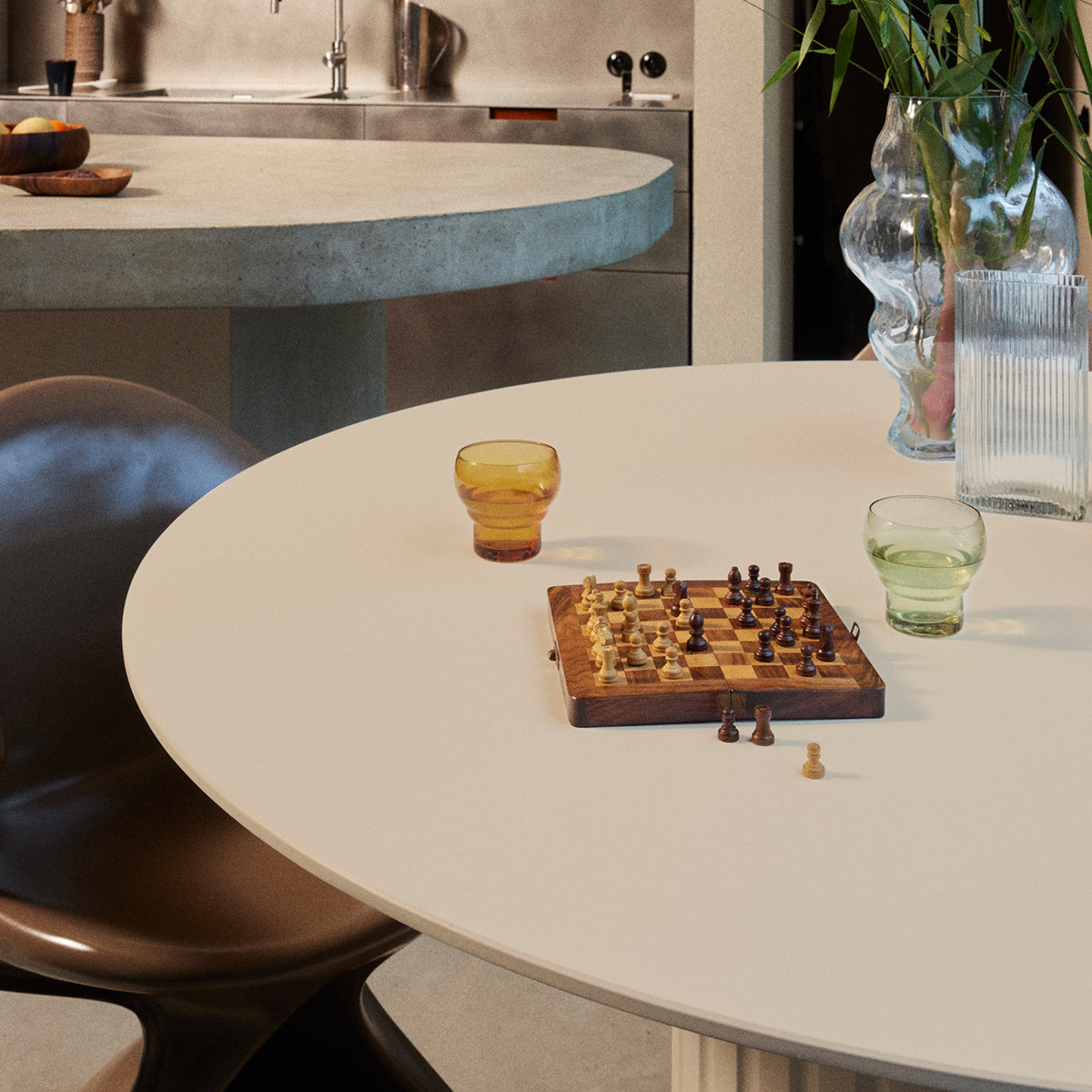 Mint Green 70s Glassware Bulb Glasses