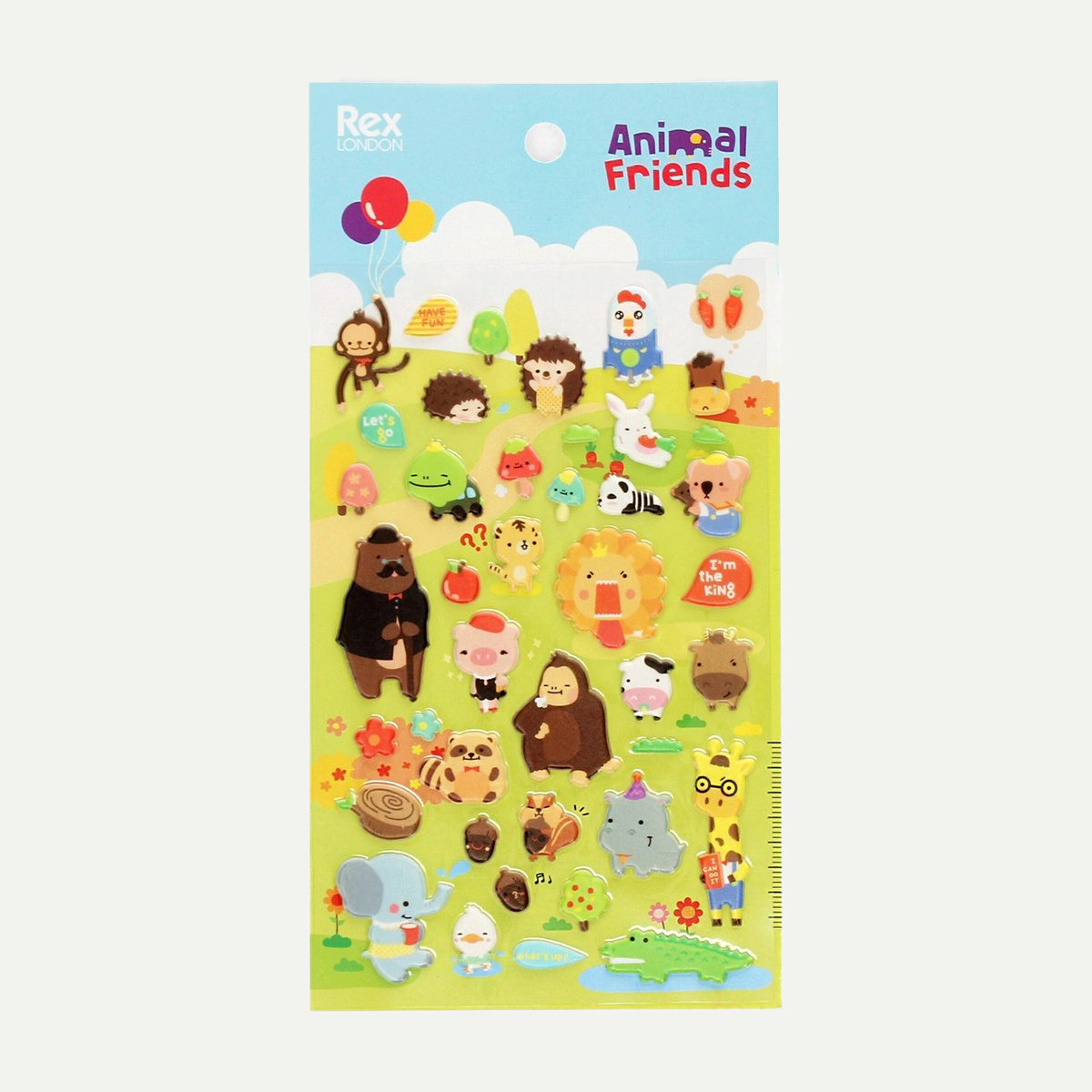 Animal Friends 3D Puffy Stickers
