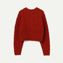 Red Nep Aran Cardigan
