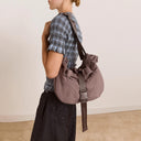 Grey Atticus Buckle Bag