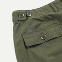 Olive Backsatin Essential Fatigue Shorts