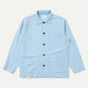 Pale Blue Linen Bakers Overshirt