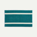 Petrol Blue Stripe Bath Mat