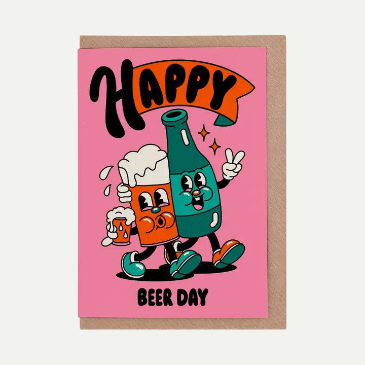 Happy Beer Greeting Card