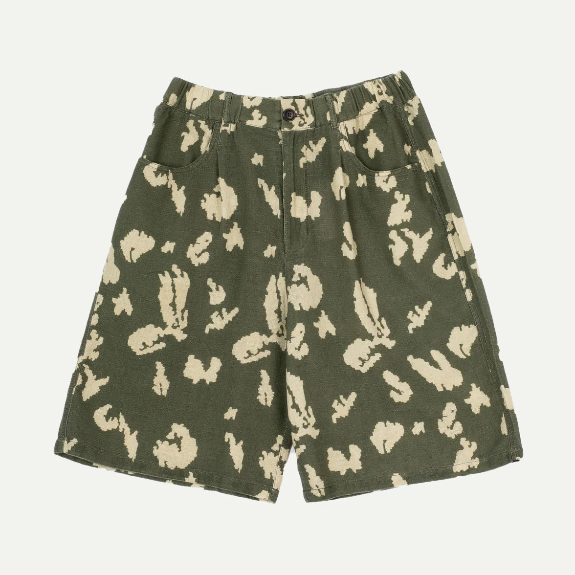 Mint/Off White Bermuda Shorts