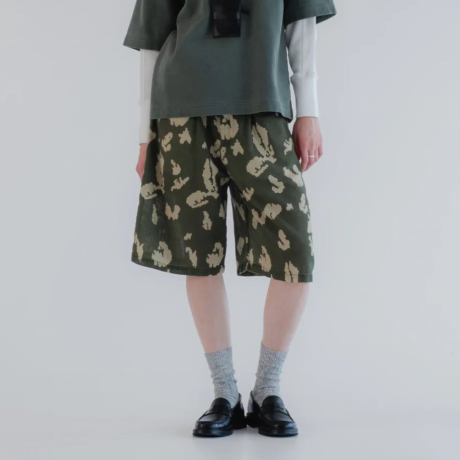 Mint/Off White Bermuda Shorts