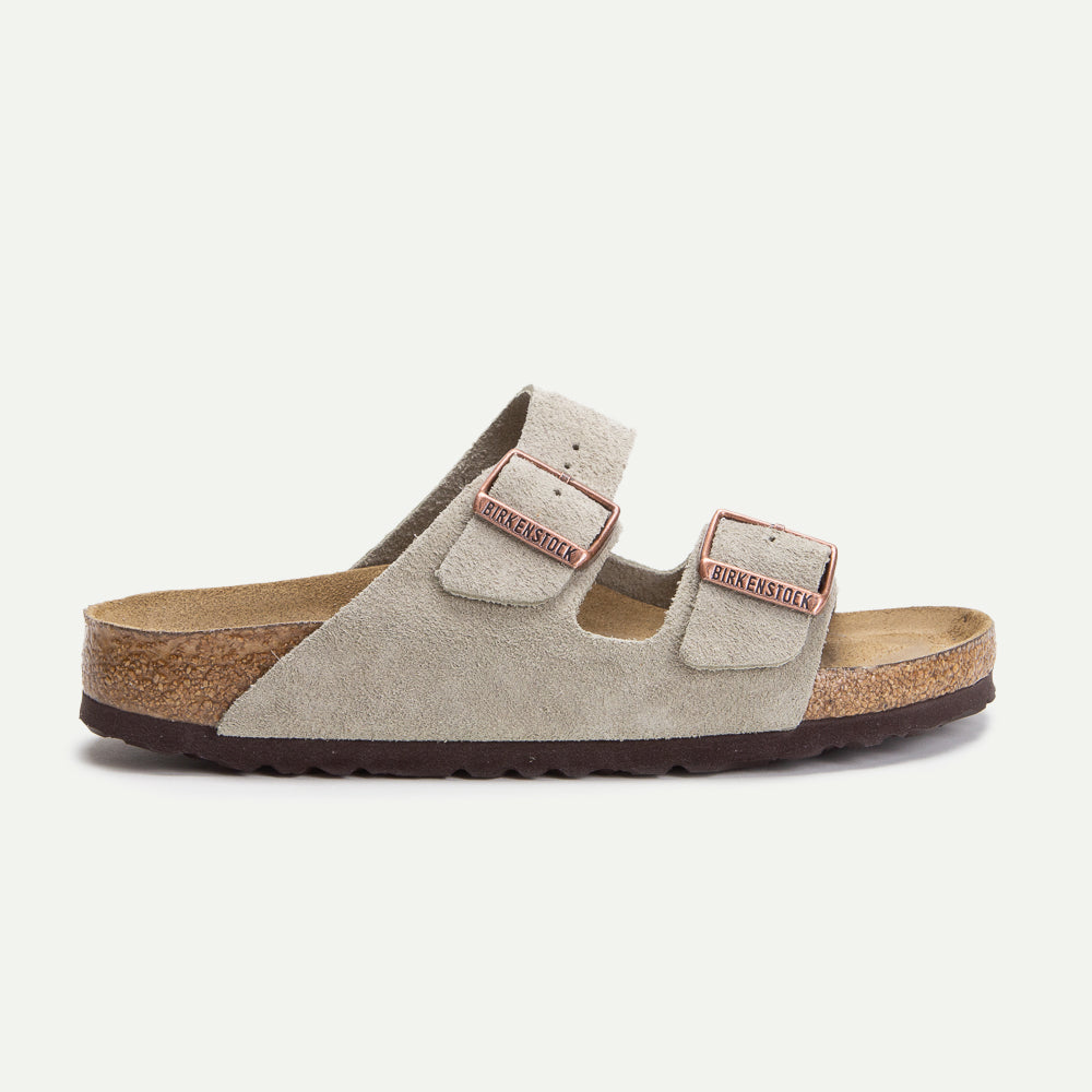 Arizona Taupe Suede Sandals