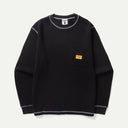 Black/White Waffle Contrast Thermal LS T-Shirt