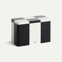 Black/Off White Medium Tin Container