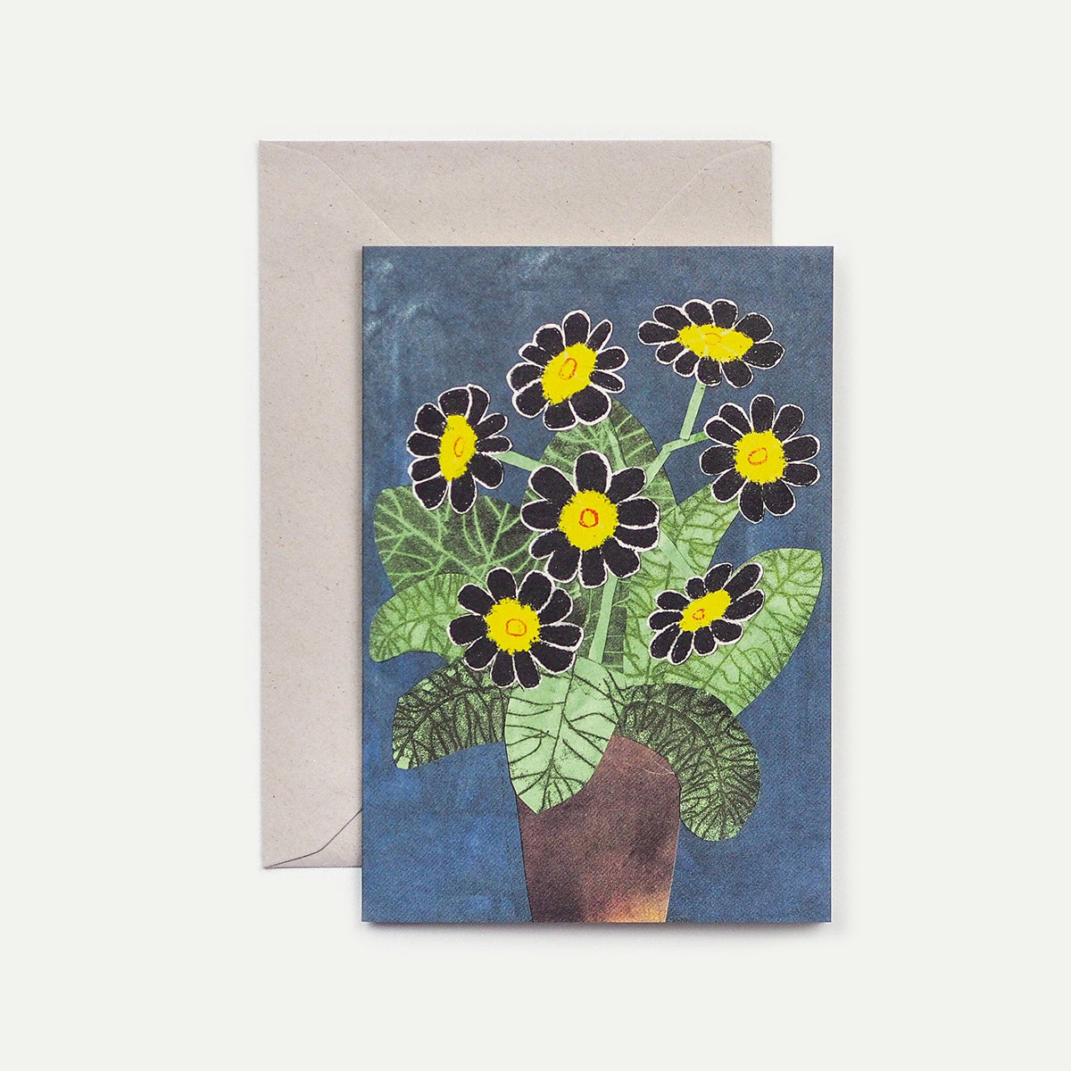 Black Flowers Greeting Card