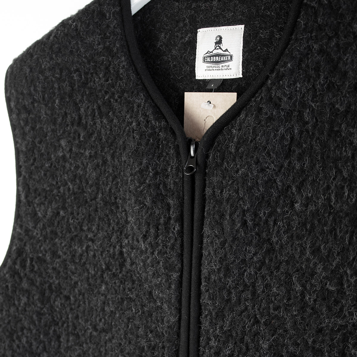 Black Pepitko Wool Fleece Vest