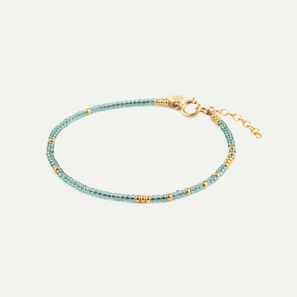 Wanderlust Life Water Blue Beaded Bracelet