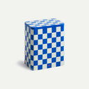 Blue/Off White Large Tin Container