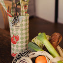 Yellow/Green Kitchen Print Nonna House Wine Bag