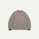 Brown Stripe Knit Long Sleeve Tee