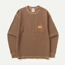Brown/Yellow Waffle Contrast Thermal LS T-Shirt