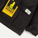 Black Herringbone Pigment Dye Smock