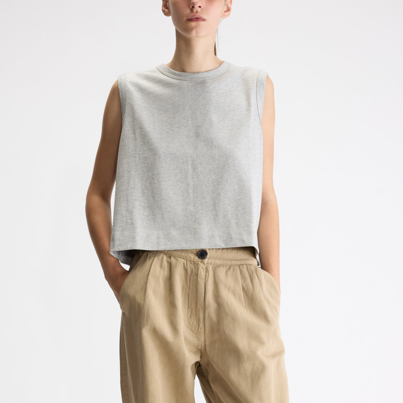 Heather Grey Cuare T-Shirt